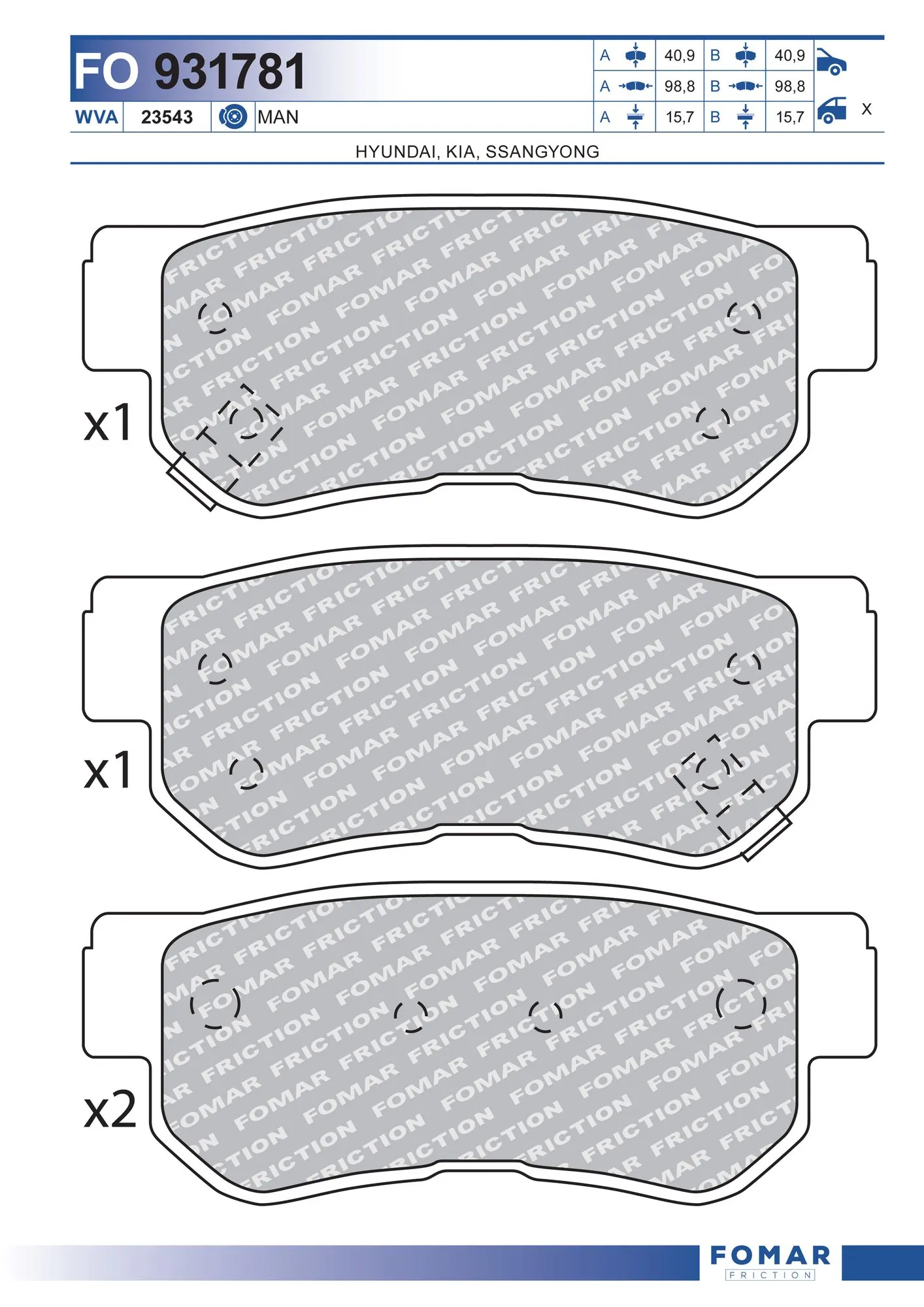 Brake Pad Set, disc brake